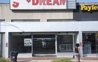 Photo of a vacant storefront in East Orange