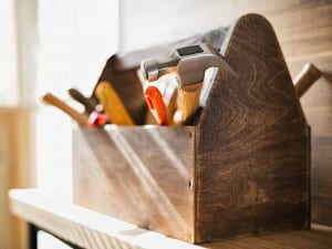 Picture of a toolbox to exemplify social media tools