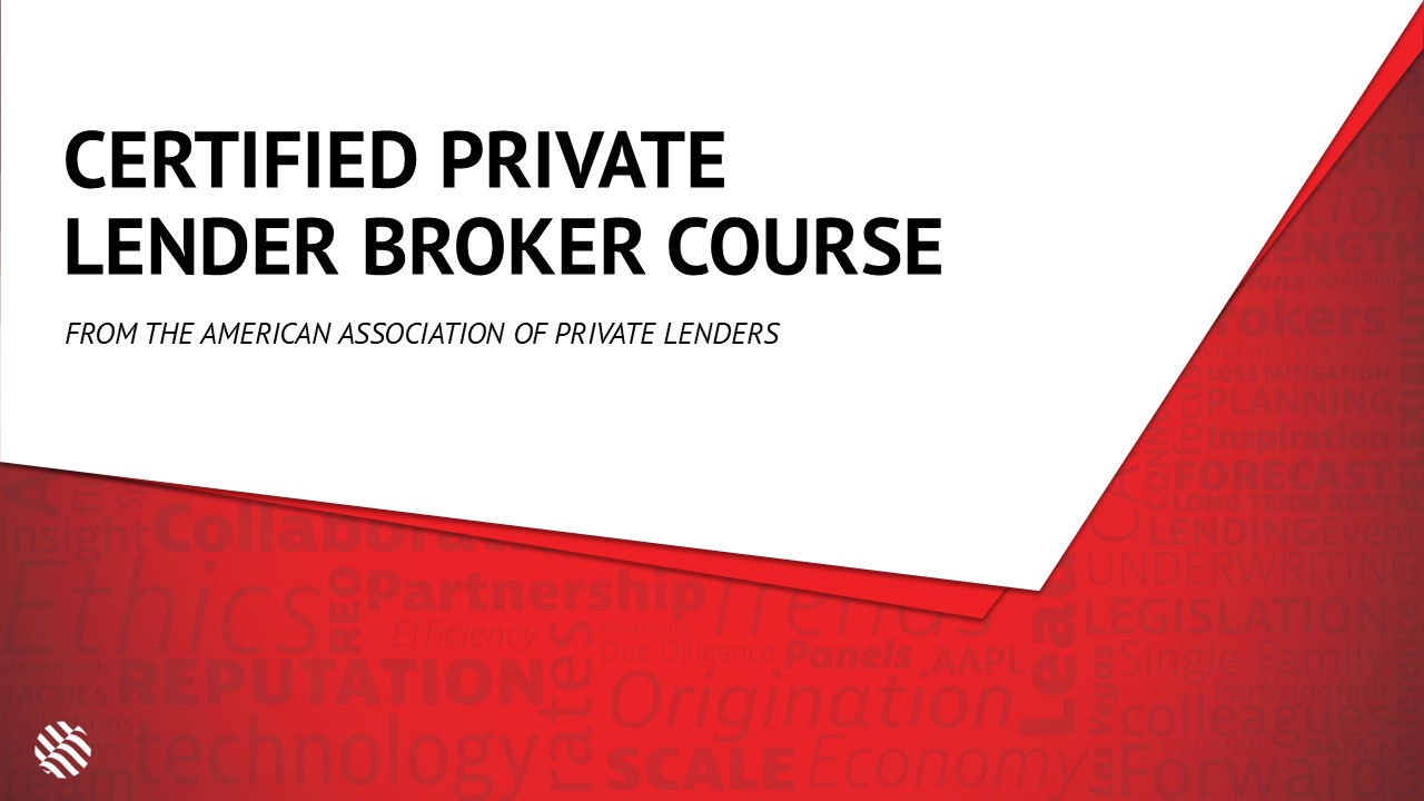 Certified Private Lender Associate (Copy)